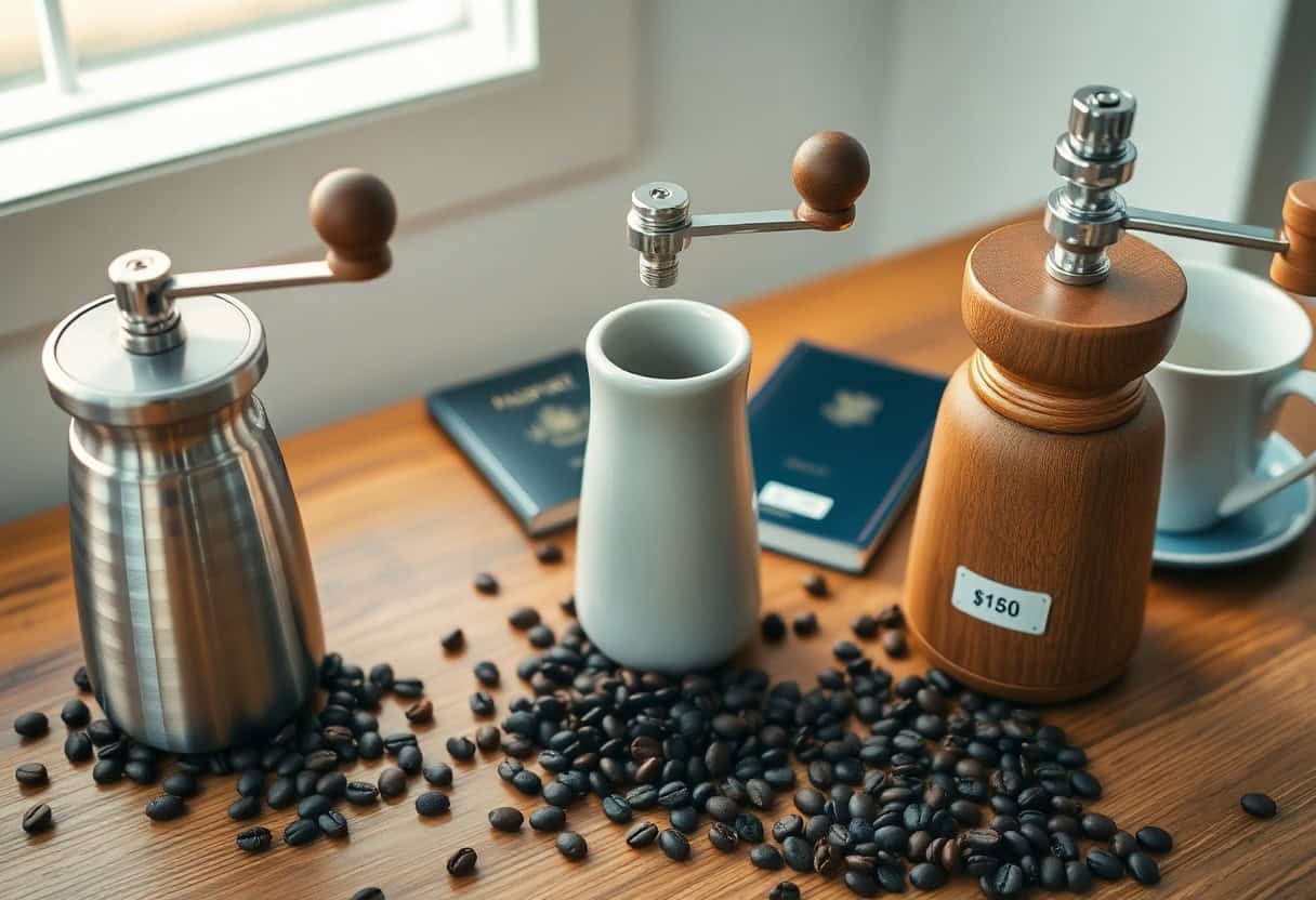 Manual Coffee Grinders — hand grinder with burr set