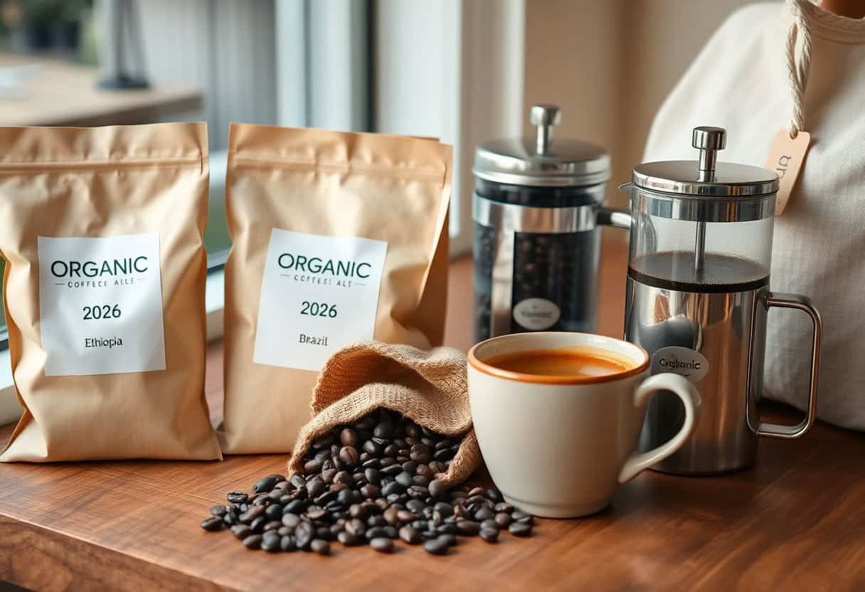 Light vs dark roast - coffee beans at two roast levels side by side