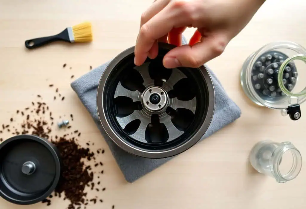 clean a burr grinder without damage beu
