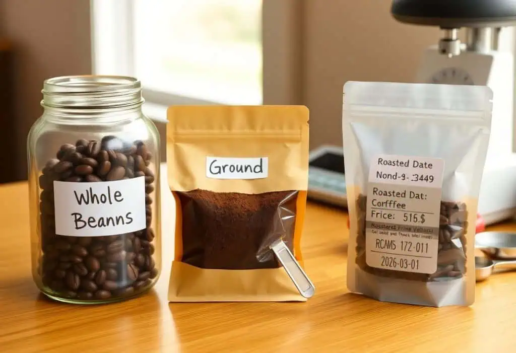 coffee beans whole ground roasted shelf life osp