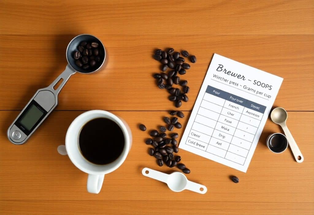 coffee per cup scoop and gram chart zdn